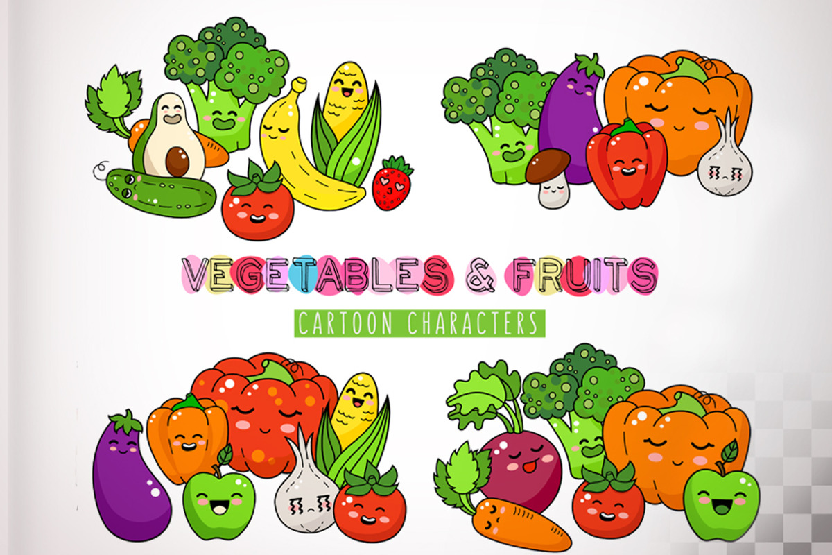 Cartoon funny vegetable., a Food Illustration by WalnutBird (Photo 2 of 5)