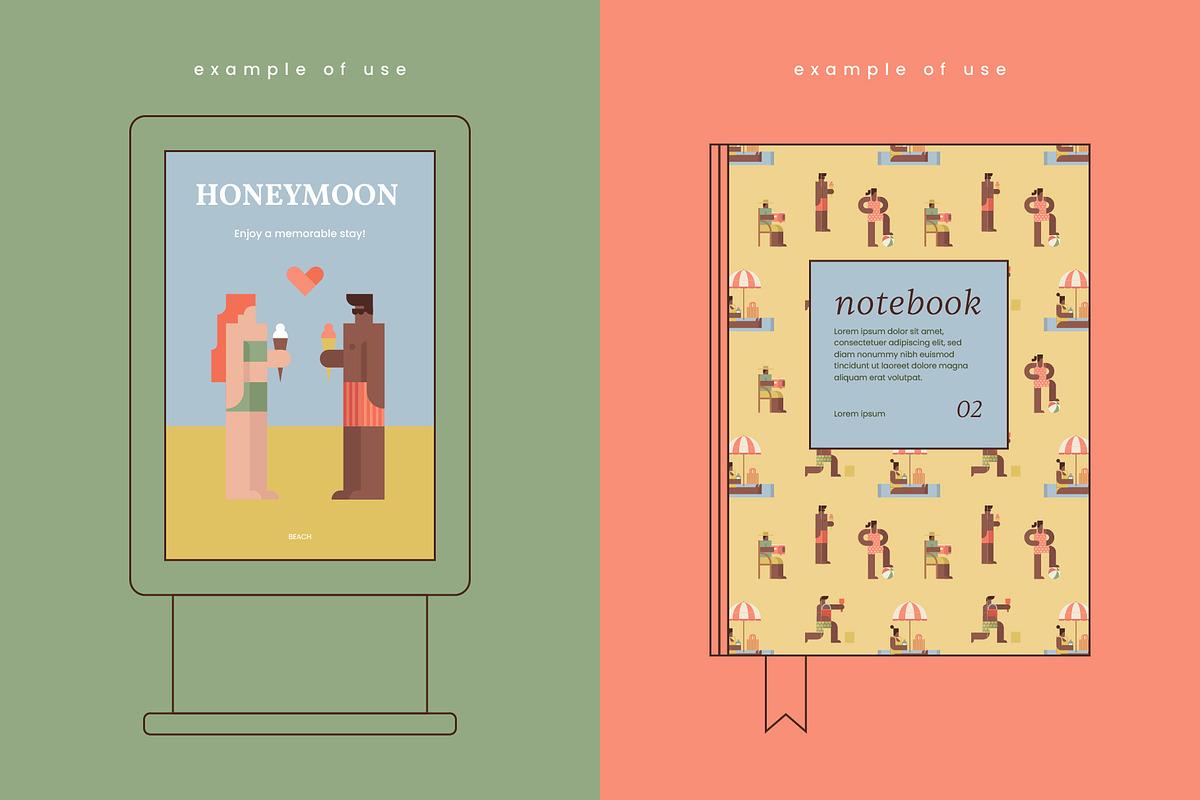 Geometric Life - Beach Activities, a Person Illustration by Léo Alexandre (Photo 14 of 16)