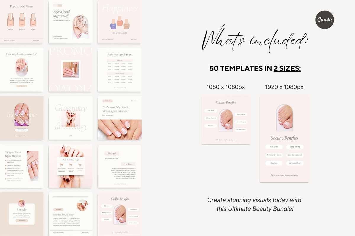 Nail Tech Instagram templates, a Social Media Template by LiliesandBerries (Photo 3 of 21)