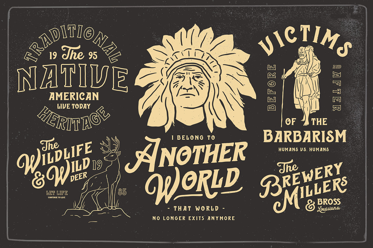 Bohemian Alchemist 5 Font + 15 Badge preview 4