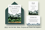 Mountain Wedding Invitation Suite, an Invitation Template by Knotted Design (Thumbnail 1 of 3)