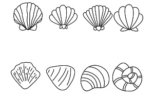 Seashells Sealife Set 1 Procreate