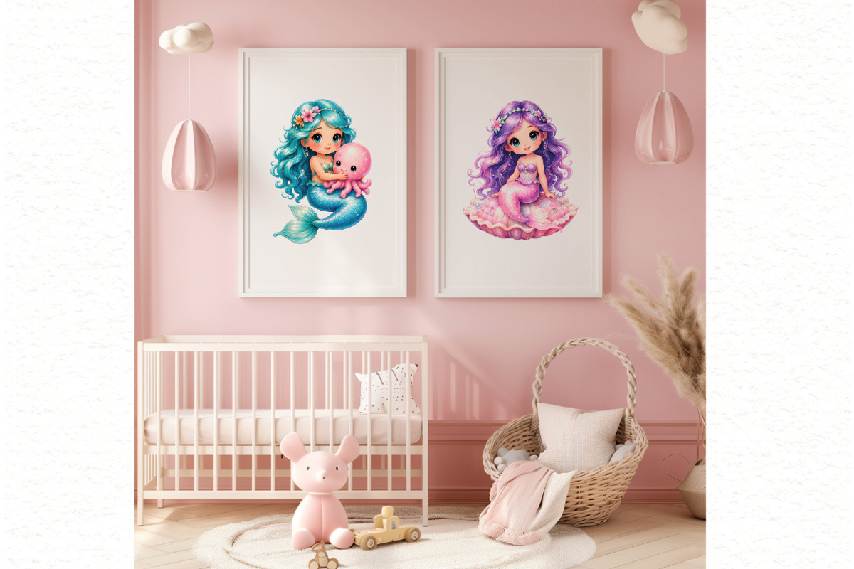 Mermaid Clipart, a Person Illustration by Villa 11 Estudio (Photo 6 of 7)