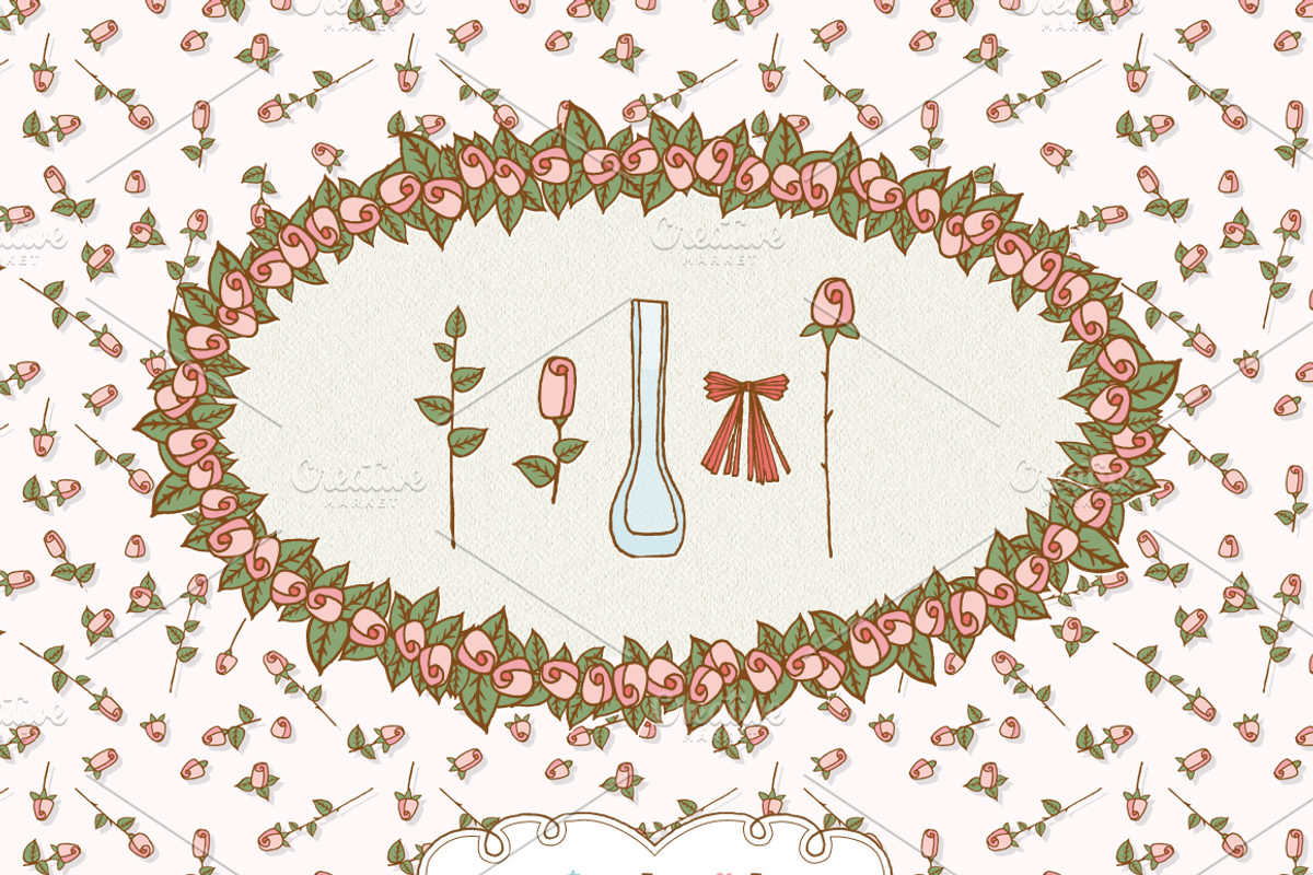 Rosebud accent - sampler pack, an Illustration by Original Ink Designs (Photo 2 of 2)