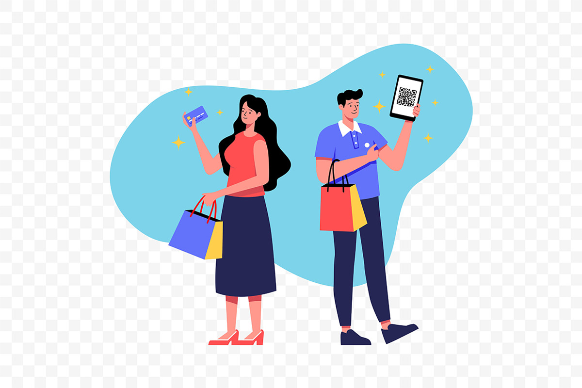 Online Shopping Payment Illustration, a Person Illustration by Partikusi Design (Photo 3 of 3)