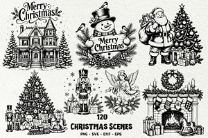 Christmas Scenes SVG Graphics