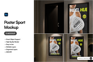 Poster Sport Mockup, an Advertising Mockup by SLAB! Design
