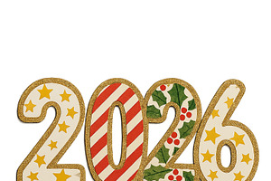 New year 2026 design with festive pa, an Illustration by Dvoevnore photos