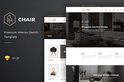 Chair – Interior Sketch Template, a Templates & Theme by Unidack Design (Thumbnail 1 of 5)