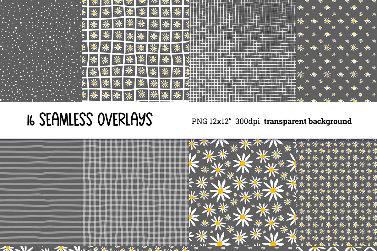 Daisy Flower Pattern Digital Paper, a Pattern Graphic by AvaAva (Photo 21 of 21)
