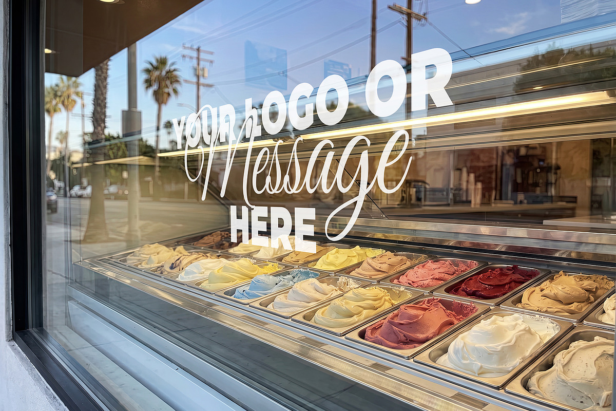 Ice Cream Store Mockups Collection, an Advertising Mockup by Luuqas Design (Photo 5 of 6)