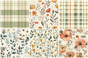 Boho Floral Seamless Digital Paper, a Texture Illustration by DreamPrint404 (Thumbnail 2 of 3)