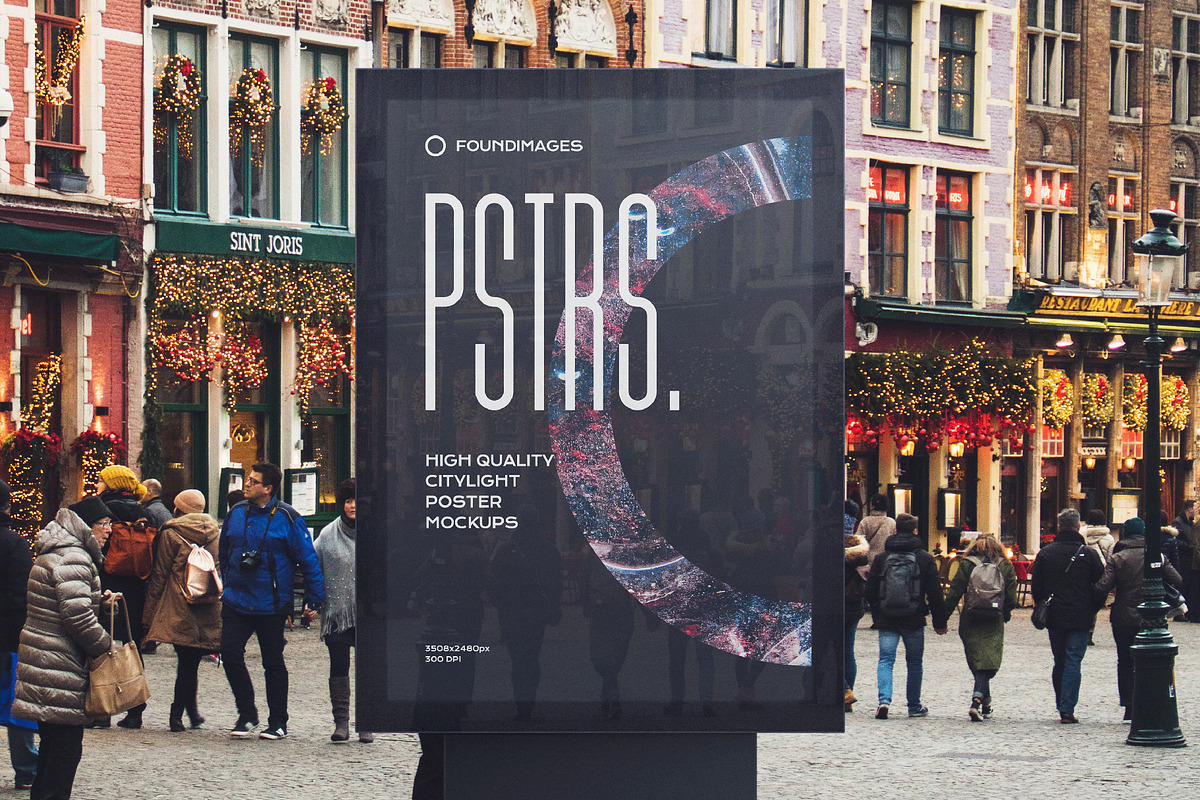 Poster outdoor indoor mockup bundle, an Advertising Mockup by FoundImages (Photo 52 of 64)