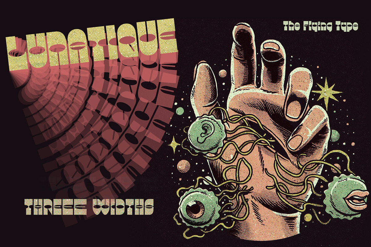 Lunatique | Three retro fonts, a Font by The Flying Type (Photo 1 of 13)