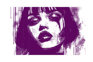 Dotted color monochrome woman, an Object Illustration by Stock-Smart-Start