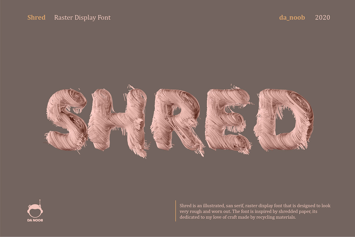 Shred - Raster display font