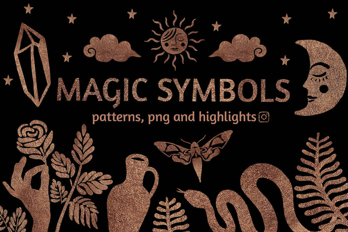 Magic symbols, a Pattern Graphic by emeraldthue (Photo 1 of 6)