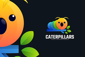 Caterpillar Gradient Colorful Logo