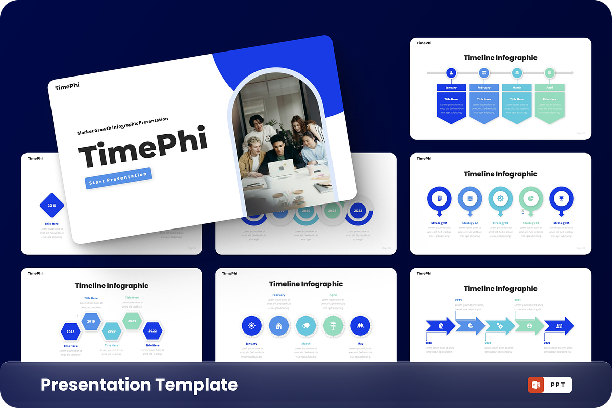 TimePhi - Timeline Infographic, a Presentation Template by GraphauseProject (Photo 1 of 6)