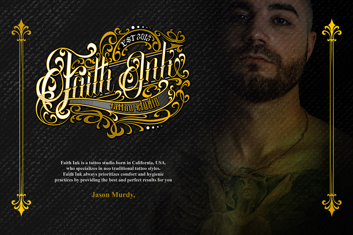 Astolfo -  Tattoo Font, a Script Font by Brightone (Photo 4 of 9)