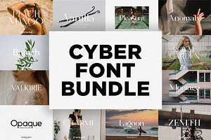 Cyber Font Bundle, a Sans Serif Font by Schrifted Type
