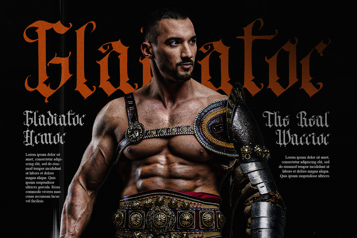 Black Ronge - Blackletter Font, a Blackletter Font by Kincrev Studio (Photo 3 of 6)