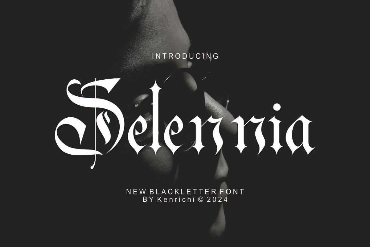 Selennia, a Blackletter Font by Kenrichi (Photo 1 of 7)