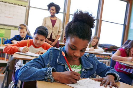She's one focused student, a Photo by Peopleimages.com
