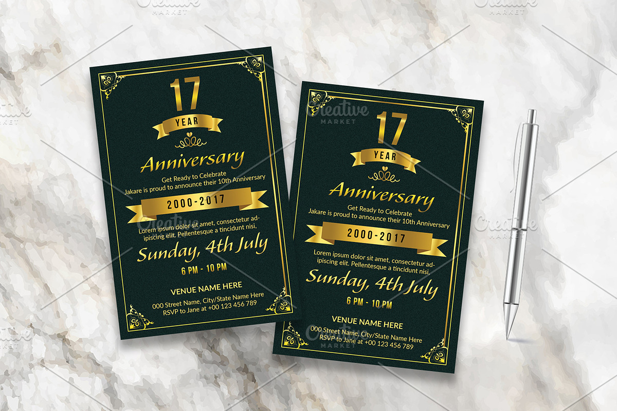 Anniversary Invitation Template-V586, an Invitation Template by Template Shop (Photo 2 of 2)