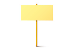 Blank colorful protest sign with, an Object Illustration by 32pixels