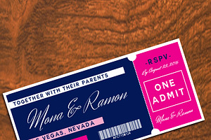 Wedding Ticket 3, an Invitation Template by Mariyana