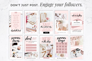 Instagram Template Bundle Pink