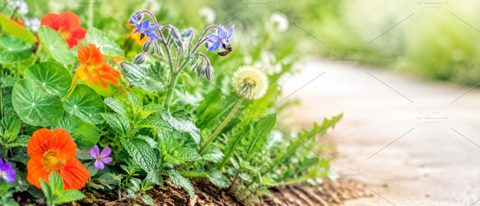 Foraging garden near home with color, a Photo by Dvoevnore photos