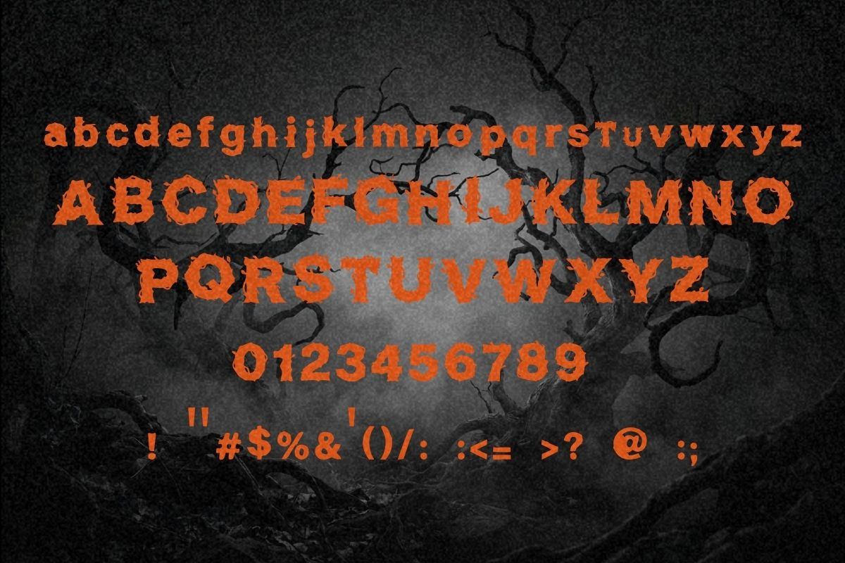 Thornbark Gothic Haunted Forest Disp, a Blackletter Font by AN Productions (Photo 4 of 4)