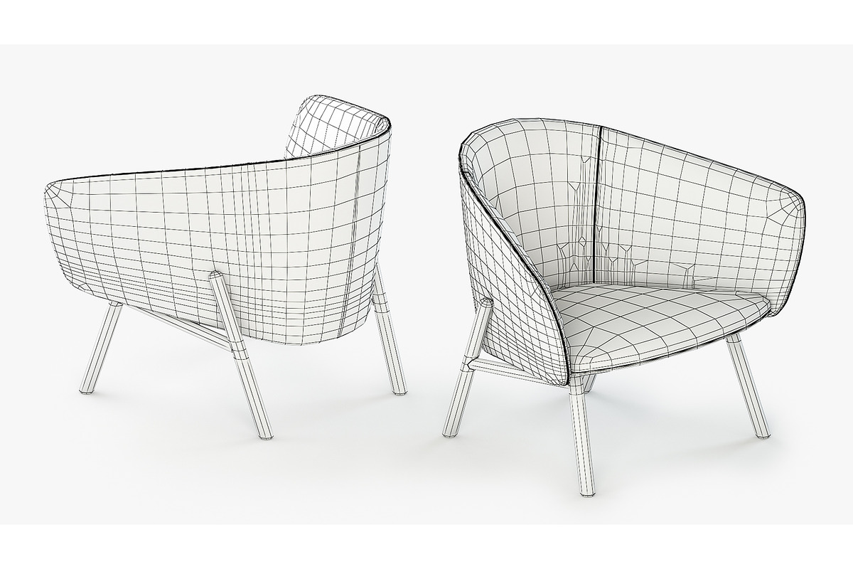 Kristalia Tuile armchair, a Furniture 3D Model by AllSkull (Photo 6 of 8)
