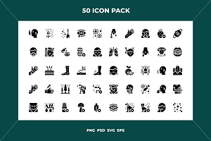 Allergy symptoms filled of icons, a Solid Icon by Wencory