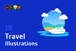 Travel Illustration Set