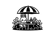 Garden Bunny Silhouette Bundle, an Illustration by jahid234 (Thumbnail 44 of 48)