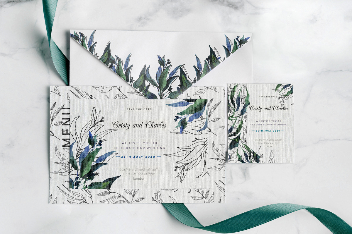 Lineart floral leaves patterns, a Texture Illustration by Dina Guiter (Photo 6 of 20)