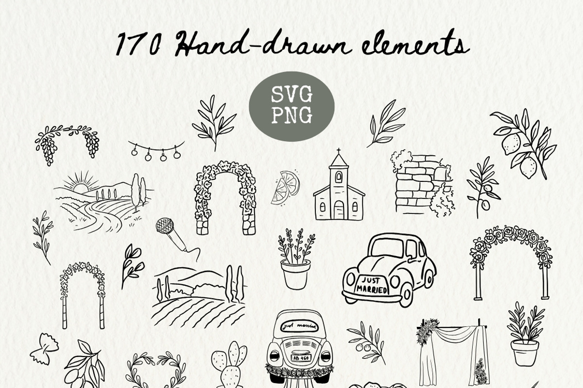 Italian Wedding Clipart, an Illustration by OZartRoom (Photo 6 of 14)