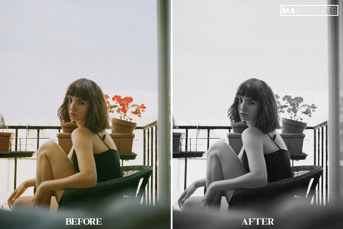 10 BLACK and WHITE Lightroom Presets, a Preset Add-On by MaPresets (Photo 4 of 14)