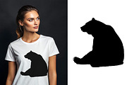 Wild Bear Silhouette Wildlife Animal, an Animal Illustration by Unique Design Team (Thumbnail 2 of 5)