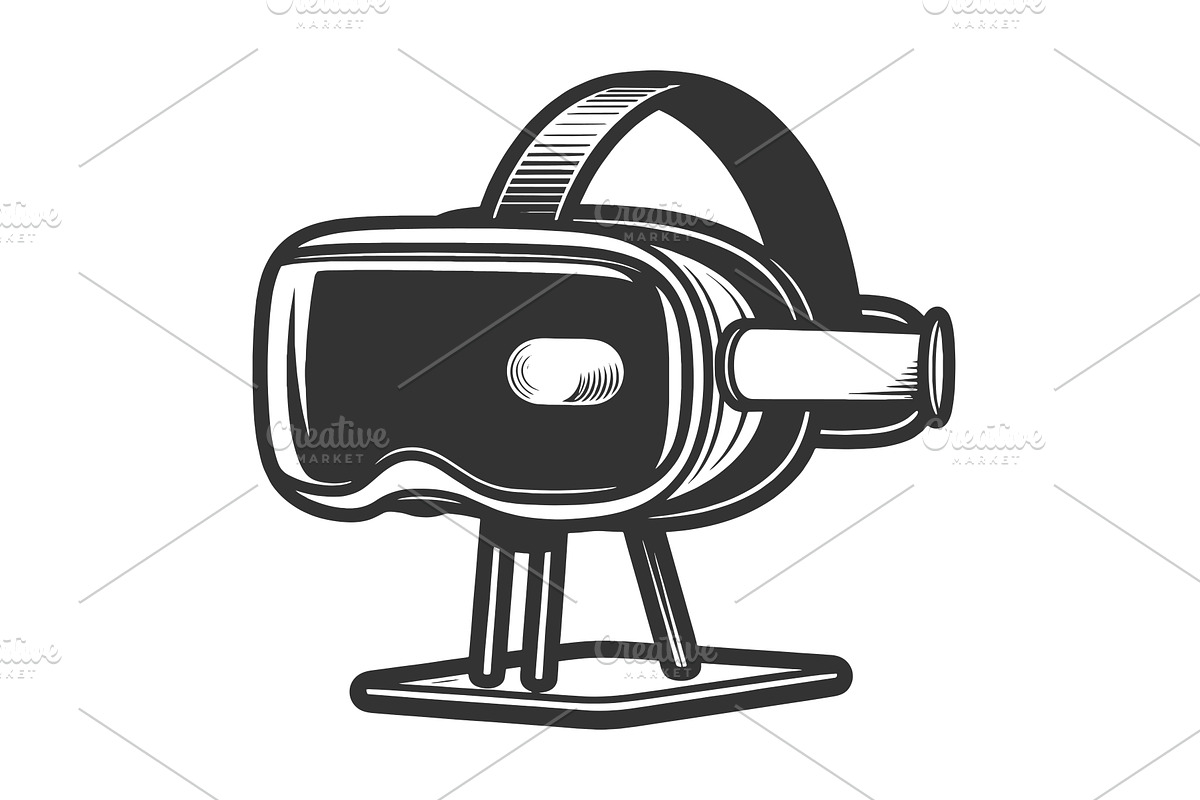 Virtual Reality Headset Technology, a Technology Illustration by AlexArt