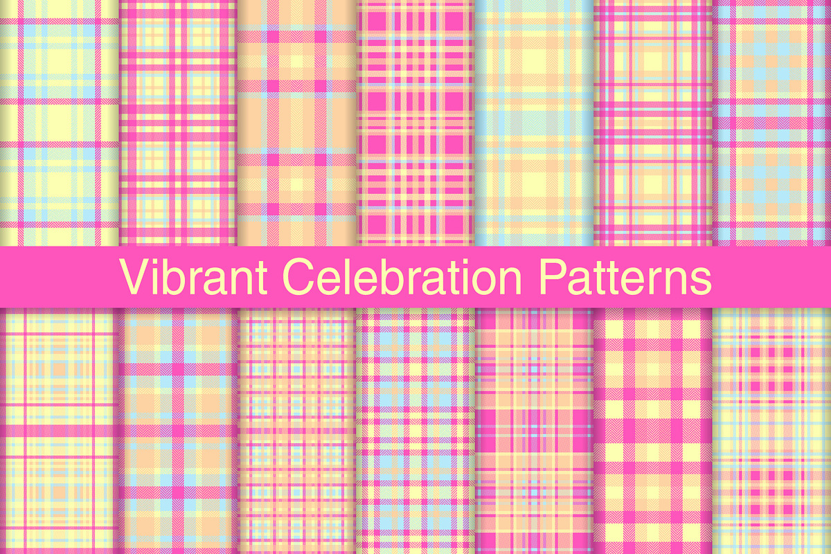 #260 Vibrant Celebration Patterns, a Pattern Graphic by Plaid4You (Photo 1 of 5)