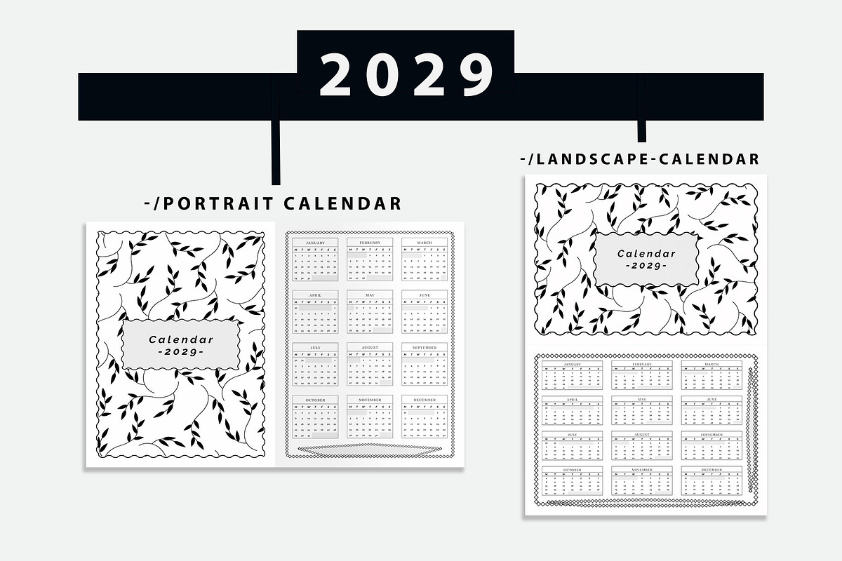 # 2027–2030 Calendar Template Bundle, a Stationery Template by MNT-Creator (Photo 6 of 7)