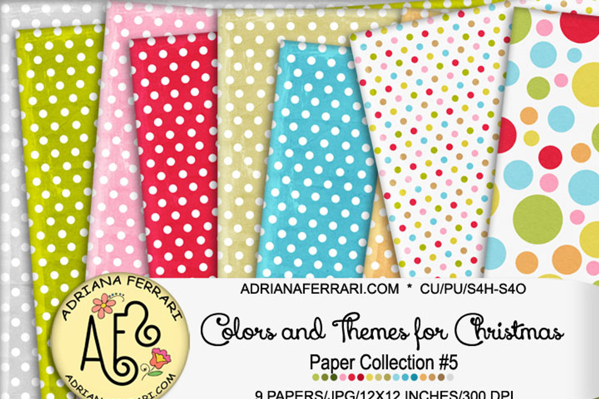 Colors and Themes for Christmas 5, a Pattern Graphic by Adriana Ferrari