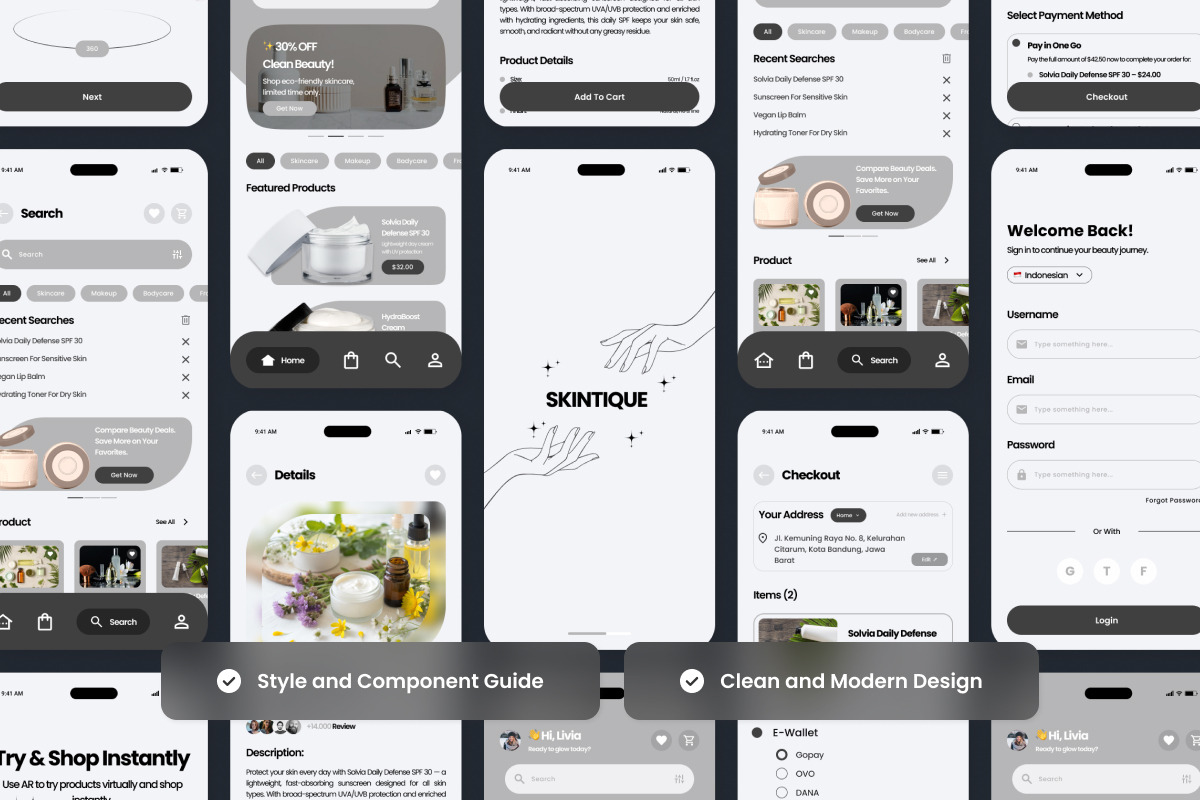 Skintique – Skincare App UI Design, an App Template by twinstd (Photo 3 of 5)