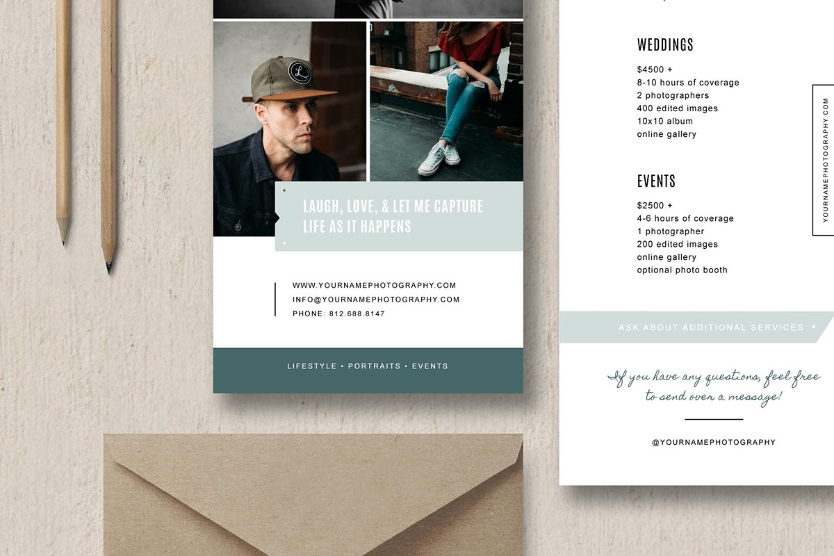 Photographer Rack Card Flyer, a Flyer Template by roselindoco