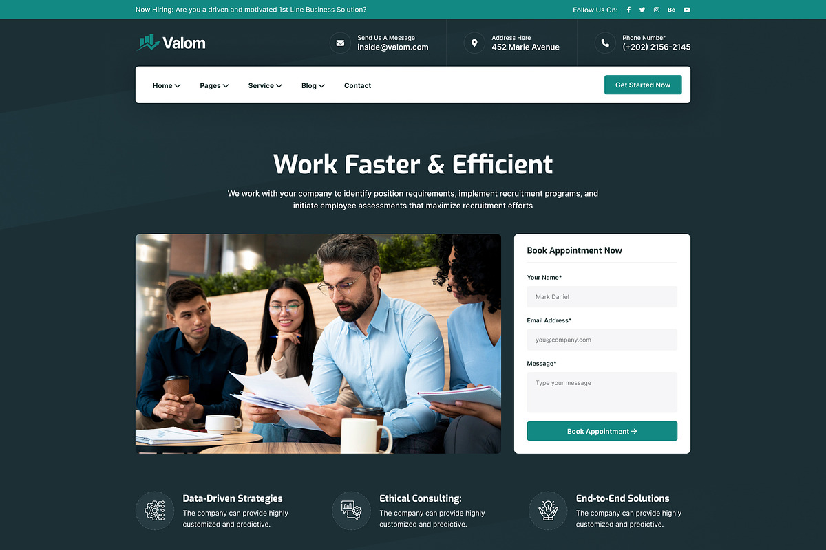 Valom - Consultancy HTML Template, a HTML Template by AliThemes (Photo 3 of 6)