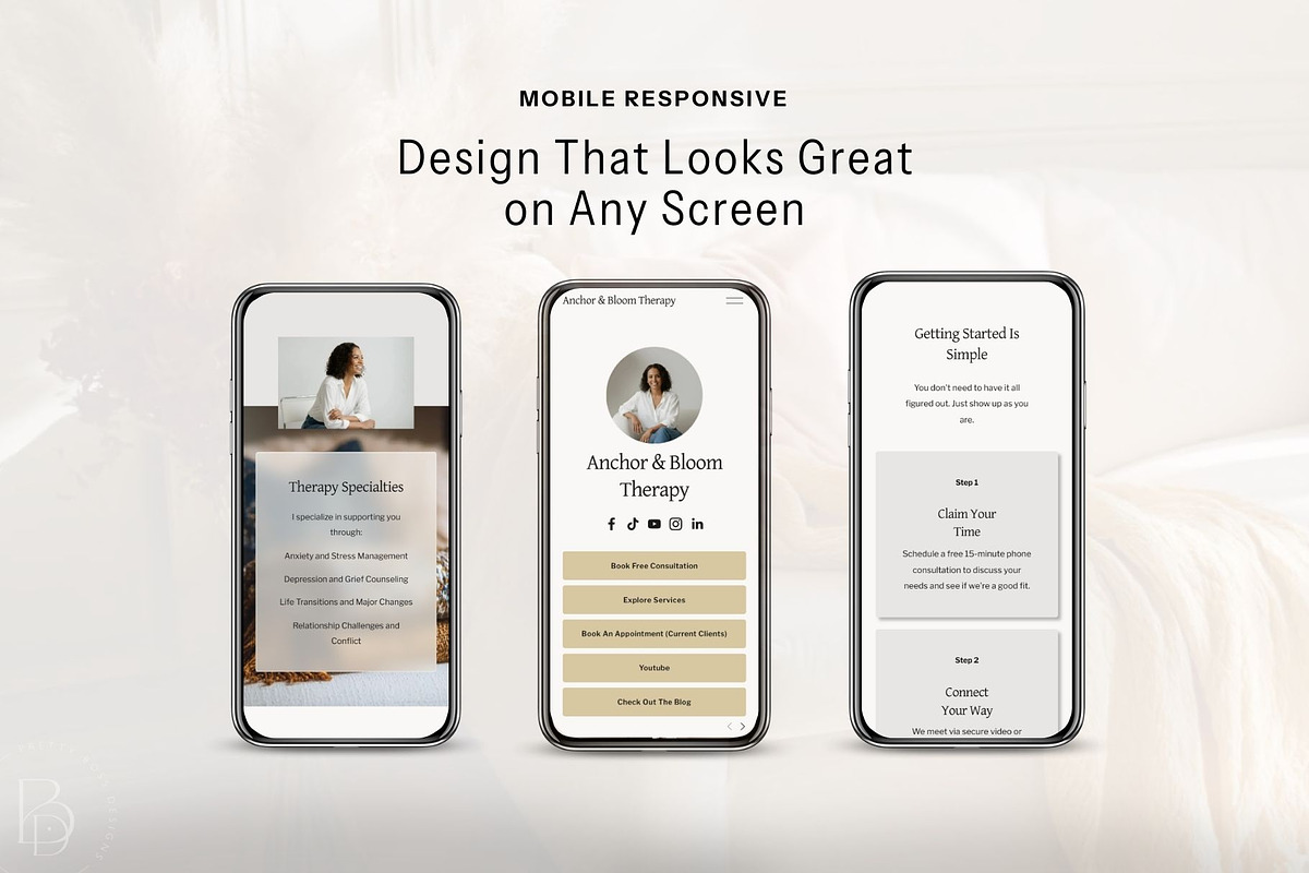 Therapist Squarespace Template, a Squarespace Template by Pretty Boss Designs (Photo 5 of 6)